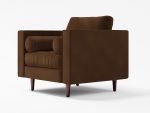 Scotto Single Seater Front Angle Leather Brown