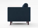Scotto Single Seater Side Leather Navy Blue